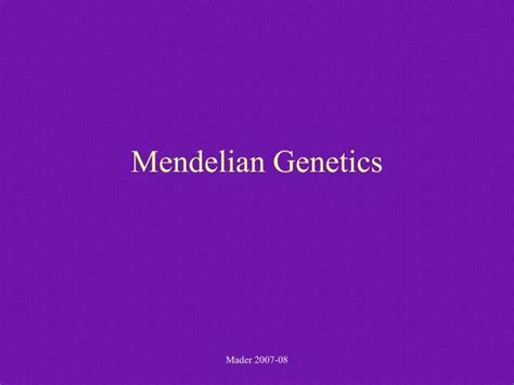 Ppt Mendelian Genetics Powerpoint Presentation Free Download Id 5966490