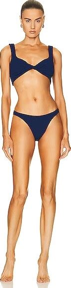 Hunza G Juno Bikini Set In Blue ShopStyle Two Piece Swimsuits