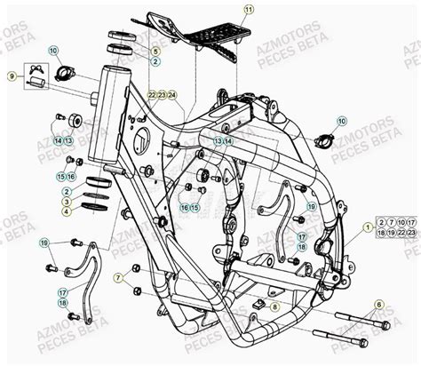 CHASSIS pièces BETA neuves Pièces RR 125 2T 2023 pièces détachées