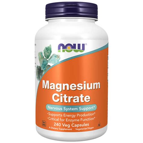 Now Foods Magnesium Citrate Veggie Capsules