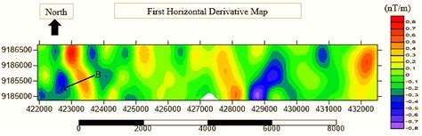 The Map Shows The First Horizontal Derivative In The X Direction With