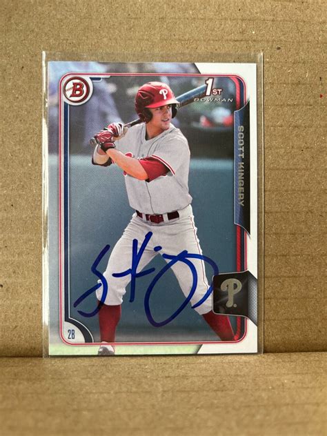 Scott Kingery In Person Ip Hand Signed Auto Baseball Card Ebay