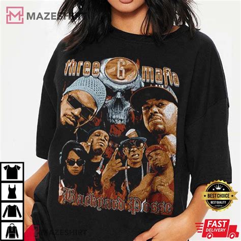 Three 6 Mafia Live By Yo Rep Album Best T Shirt