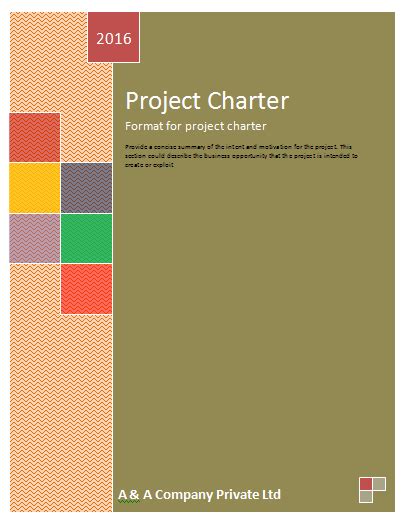 Project Charter Template | Free Word Templates