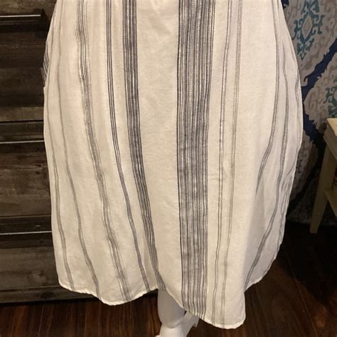 Lost Wander Dresses Nwt Lost Wander White Dress With Stripes