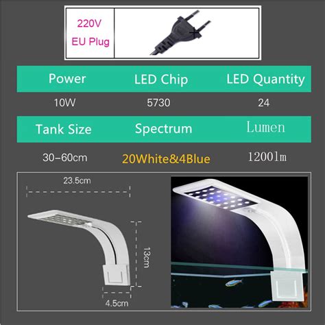 Super Slim Led Aquarium Lighting Fresh Plants Grow Grandado