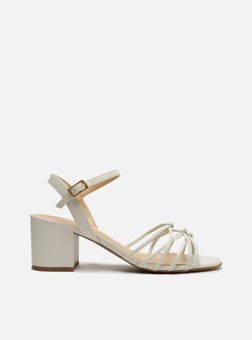 Sand Lia Off White Salto Bloco Tiras Arezzo