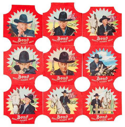 Hakes Hopalong Cassidy Bond Bread End Label Set