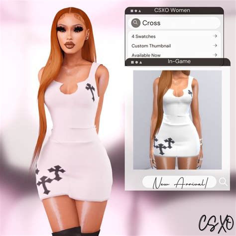 Triple Cross Dress Cecesims Xo In Sims Black Hair Sims