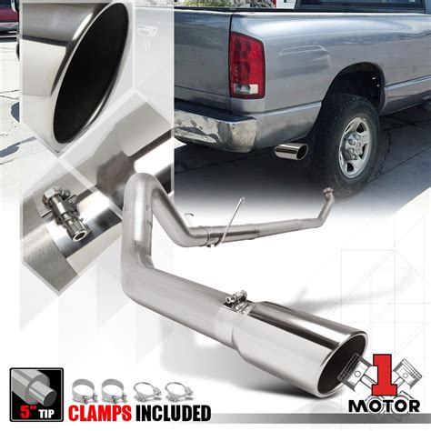 5 Rolled Tip Non Resonated Turbo Back Exhaust For 04 07 Ram 2500 3500 5 9 Diesel 05 06 Walmart