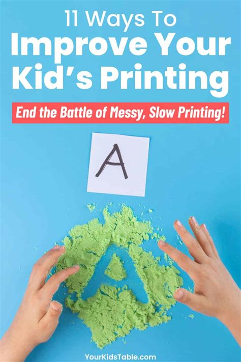 11 Fun Ways To Improve Your Kids Printing Skills Your Kids Table