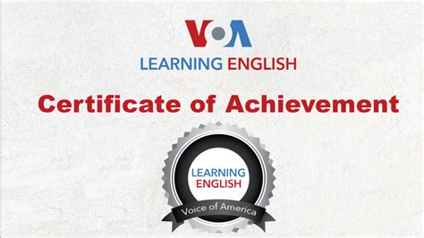 Lets Learn English Level 2 Certificate Of Achievement