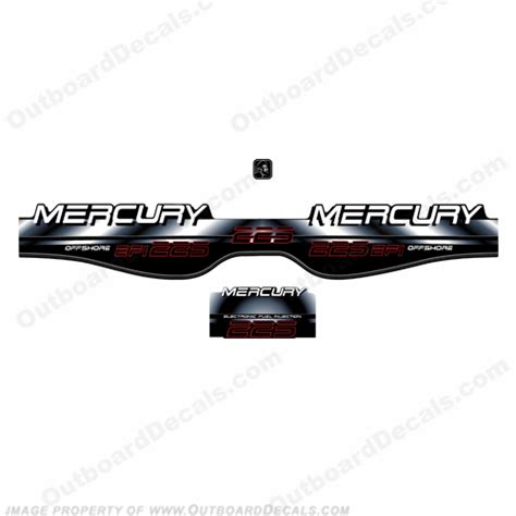 Mercury 225hp Offshore Blackmax Decals 97 98