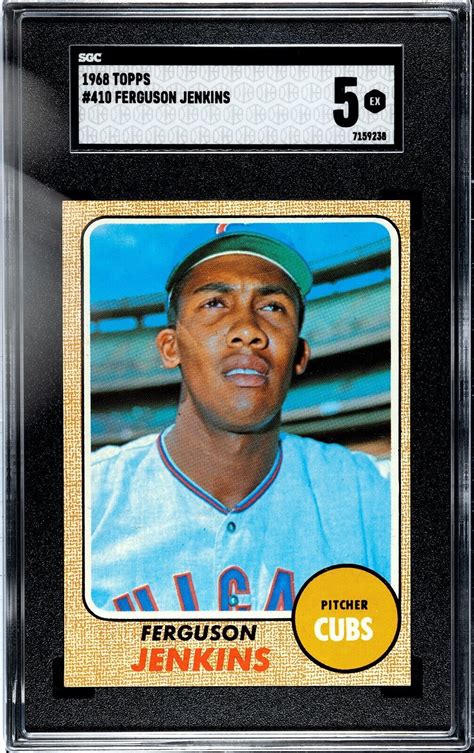 Fergie Jenkins Topps Baseball Card Sgc Graded Ex Chicago