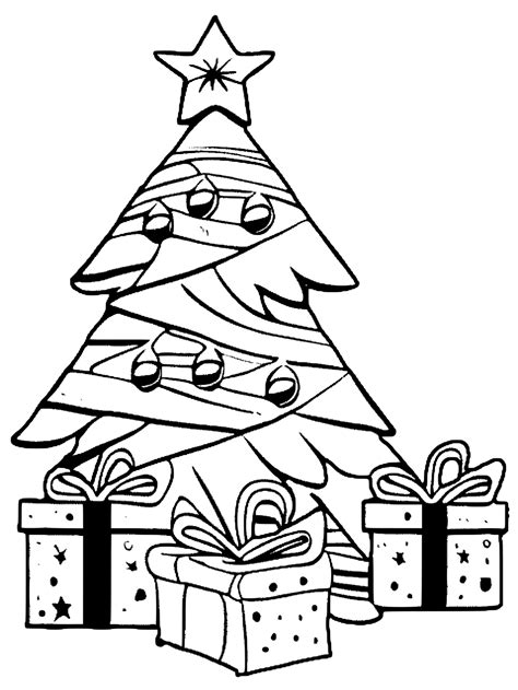 Christmas Tree Coloring Page · Creative Fabrica