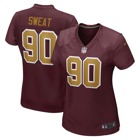 montez sweat washington football team womens game jersey burgundy nfl