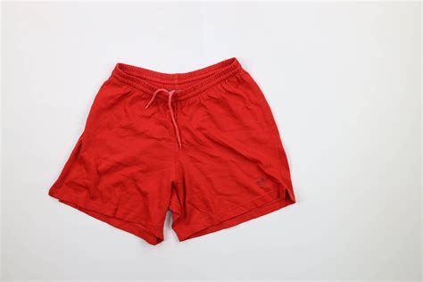 Adidas Vintage 90s Adidas Spell Out Above Knee Shorts Red Usa Grailed