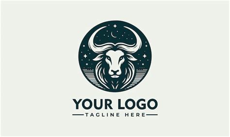 Signo Del Zodiaco De Tauro Logo Imagen Vectorial Hermosa Y Simple Del