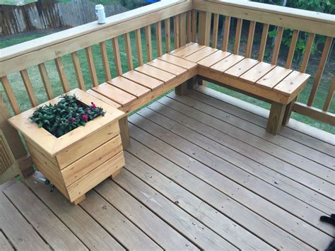 Corner Bench And Separate Planter For A Built In Look Very Simple