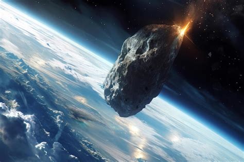 Premium Photo | Devastating Asteroid earth collision Generate Ai