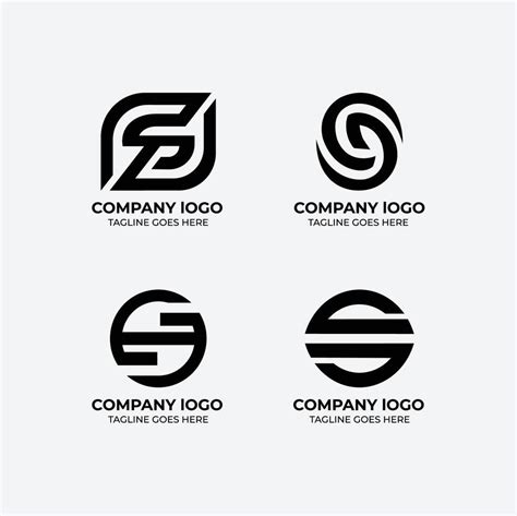 S logo set flat design template collection 46481240 Vector Art at Vecteezy