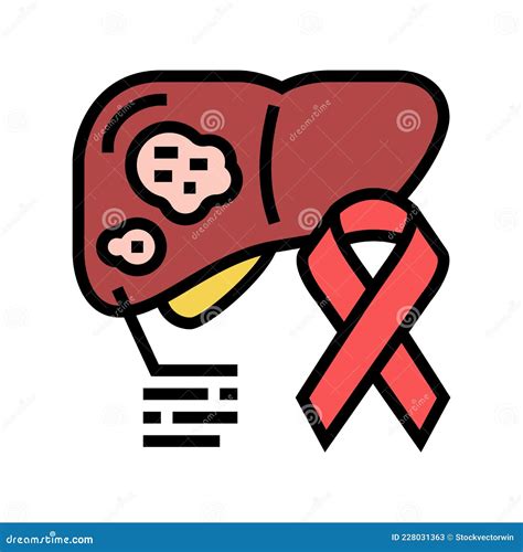 Liver Cancer Color Icon Vector Illustration Stock Vector Illustration Of Abdominal Vector