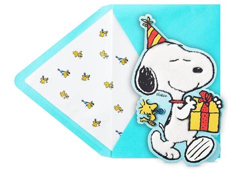 Hallmark Signature Peanuts Birthday Card Snoopy Happiness Etsy