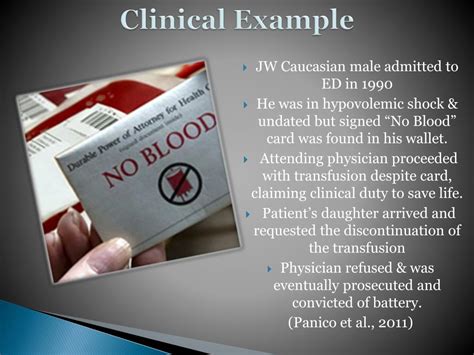 PPT Refusal Of Blood Transfusion In Jehovahs Witnesses An Ethical