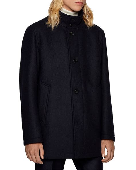 Boss Coxtan Virgin Wool Cashmere Coat With Bib Bloomingdales