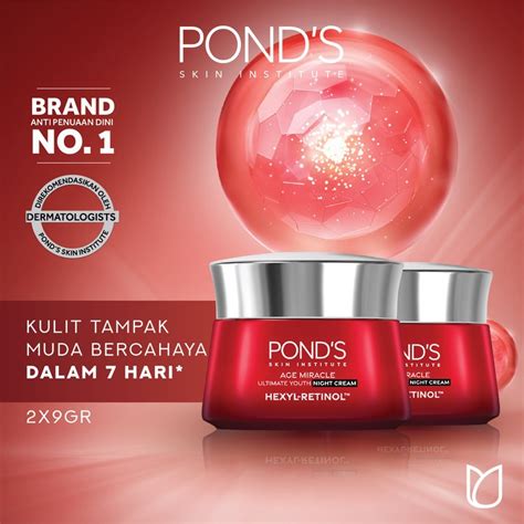 Jual Pond S Age Miracle Hexyl Retinol Niacinamide Night Cream Gr X