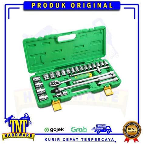 Promo Tekiro Socket Set 24 Pcs 6Pt 12Pt Drive 1 2 Inchi 8 32 Plastik