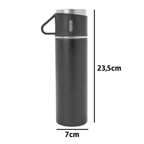 Garrafa Térmica Parede Dupla 3 Copos Aço Inox Squeeze 500ml Catálogo