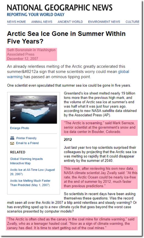 National Geographic Nasa Arctic Sea Ice Gone By 2012 Real Climate