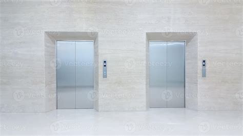 View of modern elevator or lift with closed doors 18956488 Stock Photo