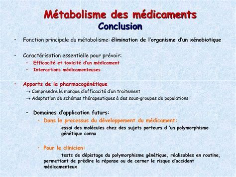 PPT METABOLISME DES MEDICAMENTS PowerPoint Presentation Free