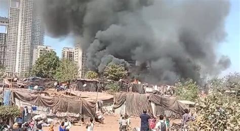 A Fire Broke Out In 50 To 70 Shanties In Kurar Village In Malad Area Of