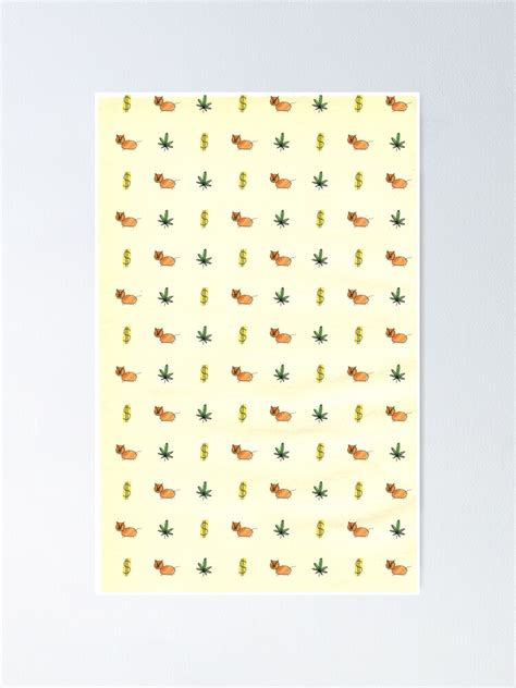Pussy Money Weed Poster By Novillust Redbubble