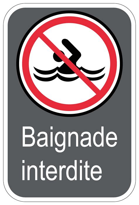 Panneaux Norme Csa Baignade Interdite Signel Services