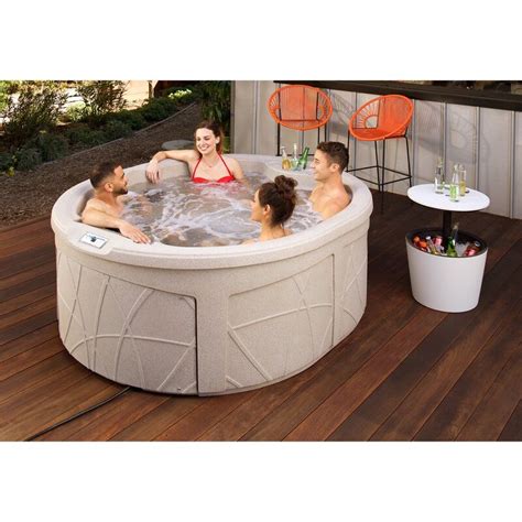 Lifesmart Spas Ls200 4 Person 13 Jet Plug And Play Hot Tub With Multi Color Underwater Led Light