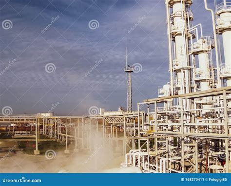 Oil Refinery. Equipment for Primary Oil Refining Stock Image - Image of ...