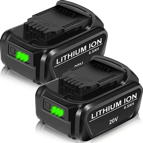 Amazon Lipop 2 Pack 6 5Ah Replacement For Dewalt 20v Battery