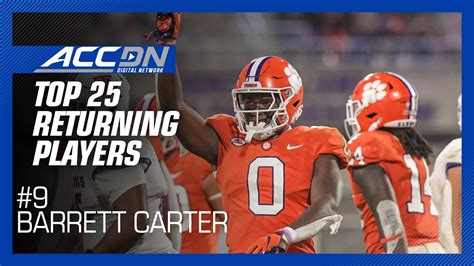 9 Clemson LB Barrett Carter 2023 ACC Football Top 25 Players Win