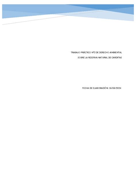 TP 2 tp2 TRABAJO PRÁCTICO N2 DE DERECHO AMBIENTAL SOBRE LA RESERVA