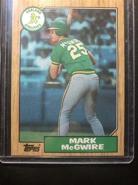 1987 MARK McGWIRE ROOKIE CARD TOPPS 366 OAKLAND AS GRADABLE