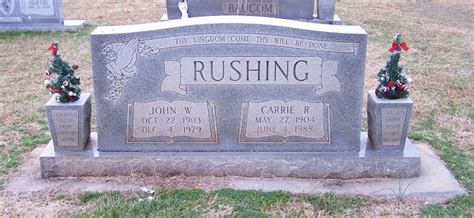 Carrie Odell Rushing Rushing M Morial Find A Grave