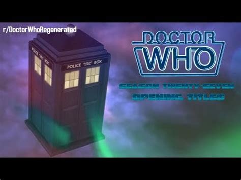 Doctor Who; Season Twenty-Seven Opening Titles : r/doctorwho