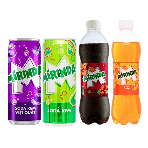 thung  lon chai nuoc ngot mirinda vi camxa xisoda kemviet