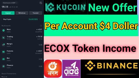 Kucoin New Offer Ecox Token Income Doller Kucoin Kucoin Income