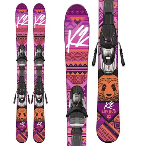 K Luv Bug Skis Fastrak Bindings Girls Evo