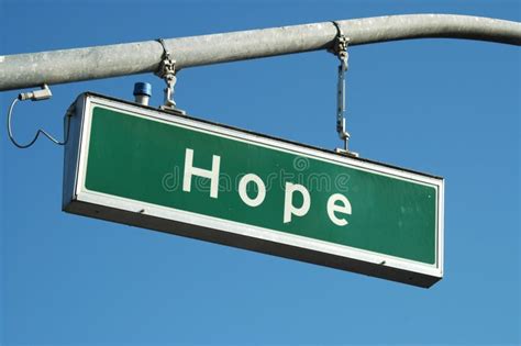 Hope Sign Stock Photo Image Of Suspended Street Pole 298416